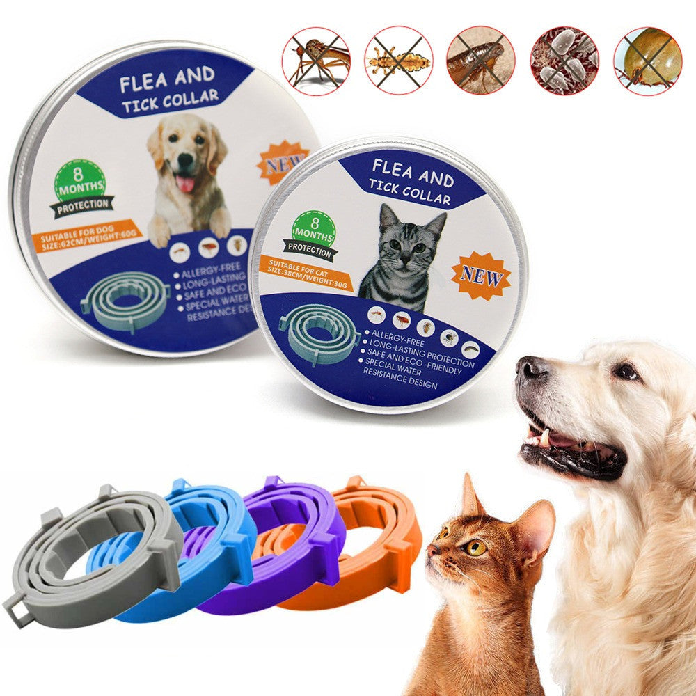 Pet Collar Silicone Adjustable Dog & Cat Insect Repellent & Anti-mosquito
