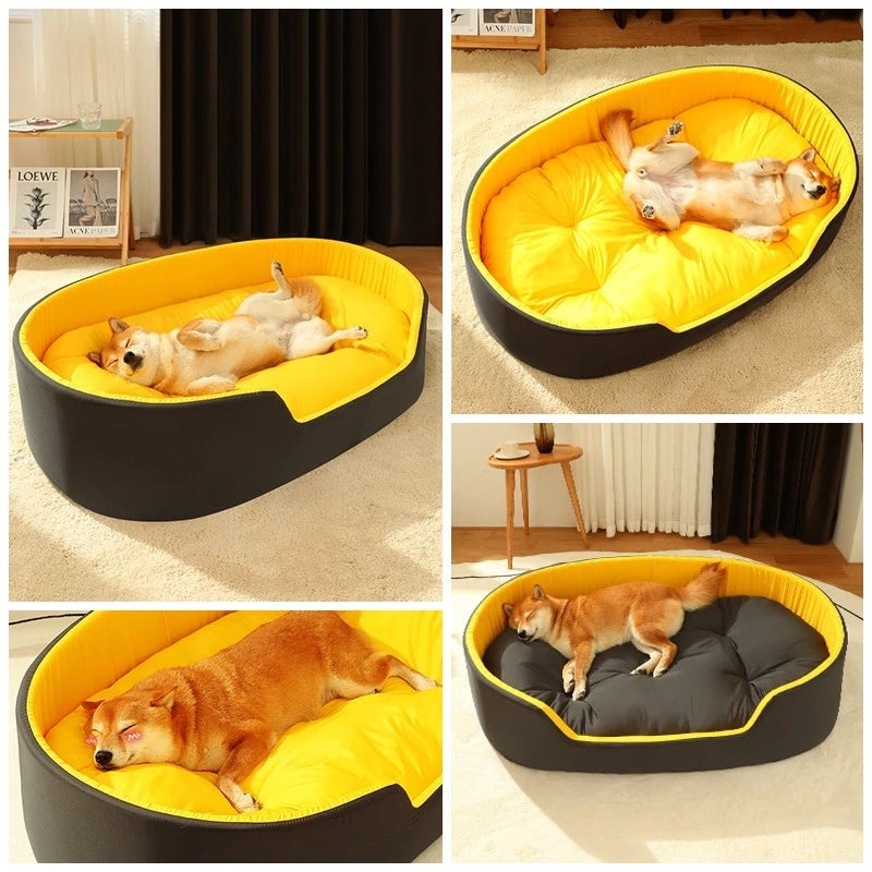 Dog Nest Bed with Reversible Cushion