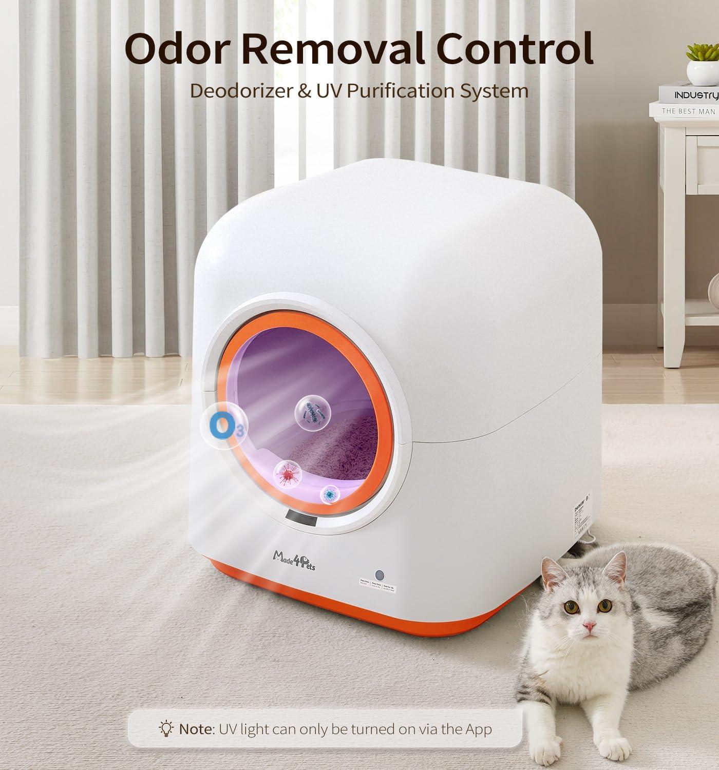 60L Automatic Cat Litter Box - Smart App Control, Deodorizing, Infrared Sensor