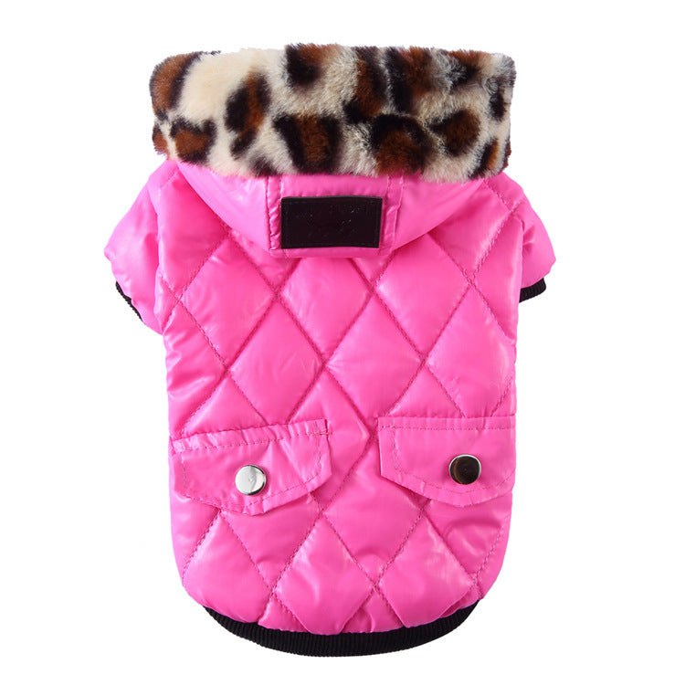 Pet supplies pet clothes dog clothes autumn and winter fur collar coat pet dog clothing
