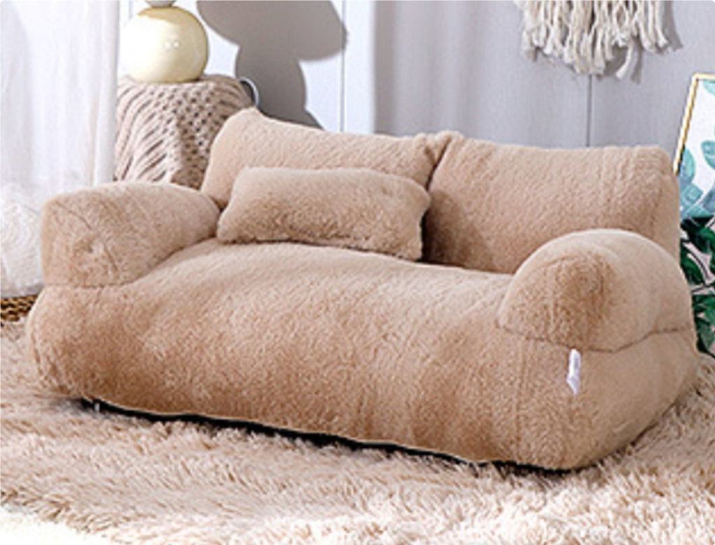 Luxury Sofa Winter Warm Pet Bed Comfortable Plush Pet Nest, M-2XL