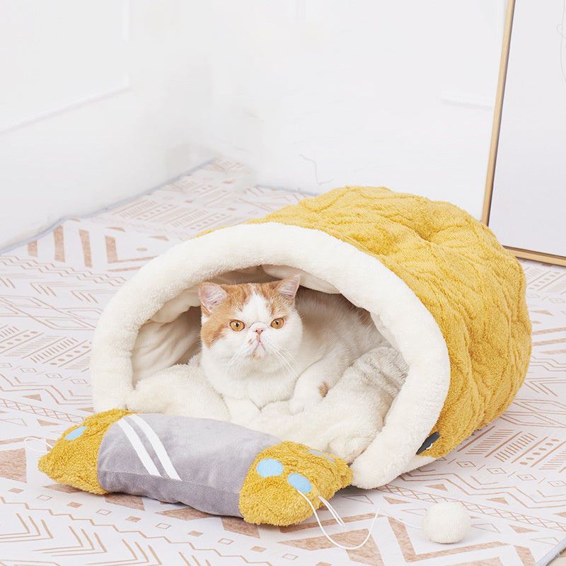 Cat Nest Arctic Velvet Game Machine Warm Semi-enclosed Cat Litter Cat Bed