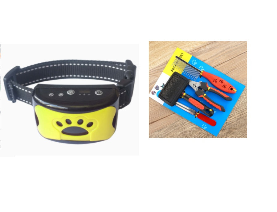 Dog Bark Arresting Training Collar with Vibration Sound Remote Control