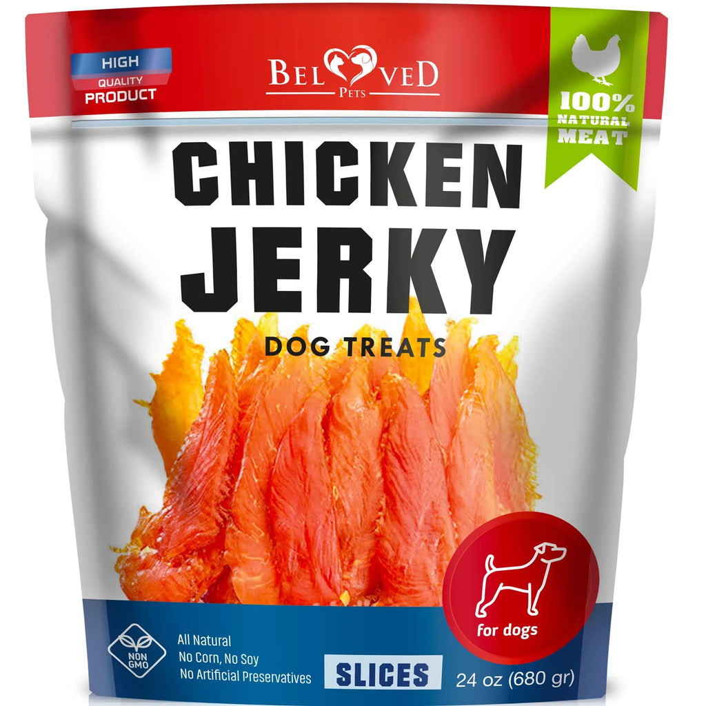 Dog Treats Chicken Jerky 1.5 Lb Human Grade, Grain Free Organic Meat High Protein Dried Strips Best Chews For Dogs
