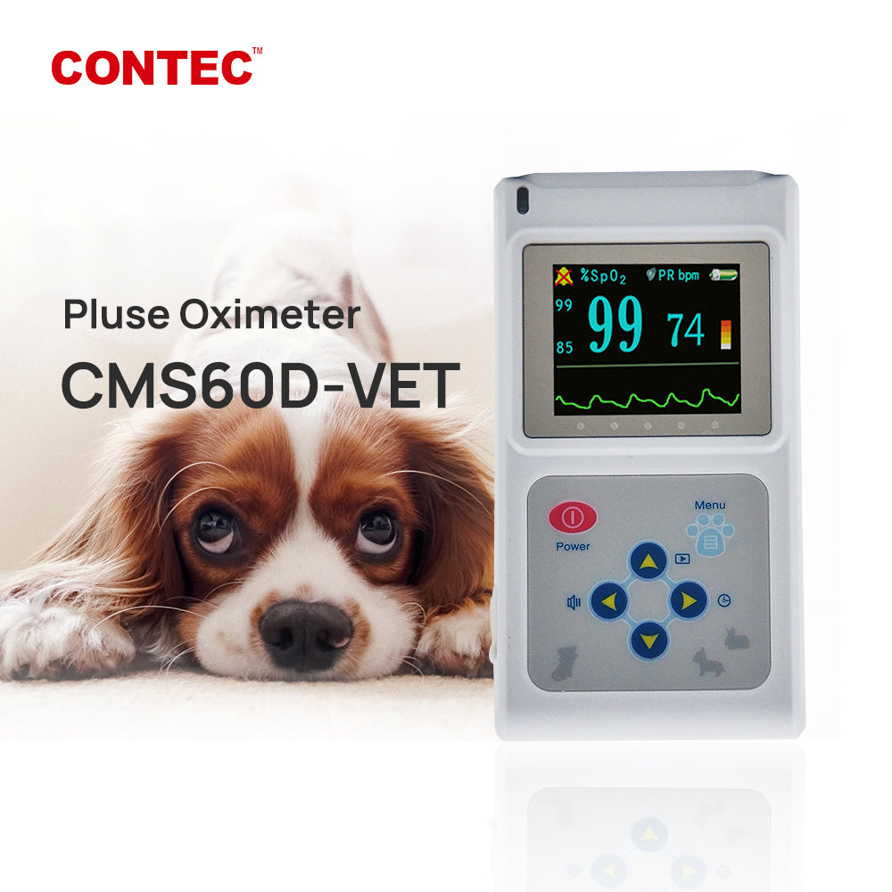 Veterinary Color Display CMS60D-VET Pulse Oximeter Spo2 Probe PR VET Monitor