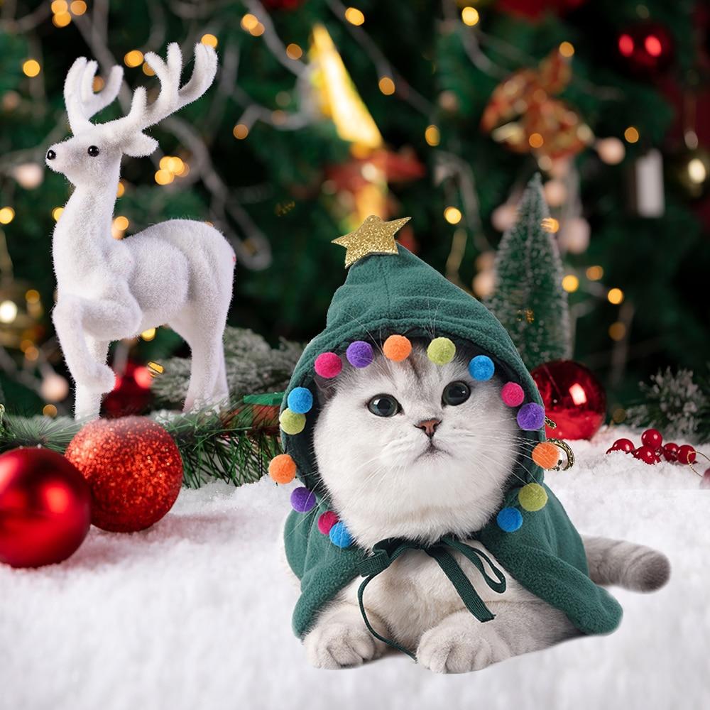 Christmas Cat Cloak - Pet Clothing