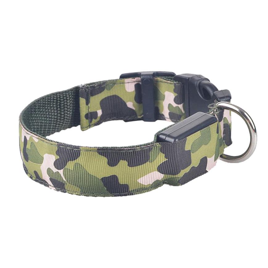 Camouflage LED Illuminated Dog Collar