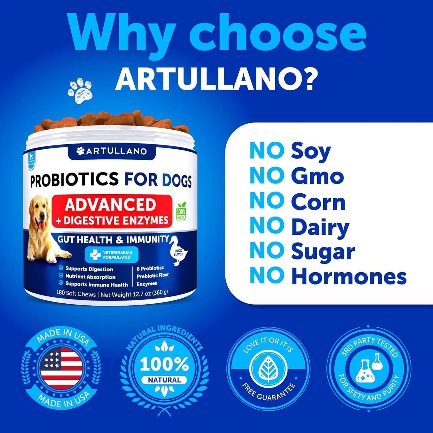 Probiotics for Dogs Support 180 Chews