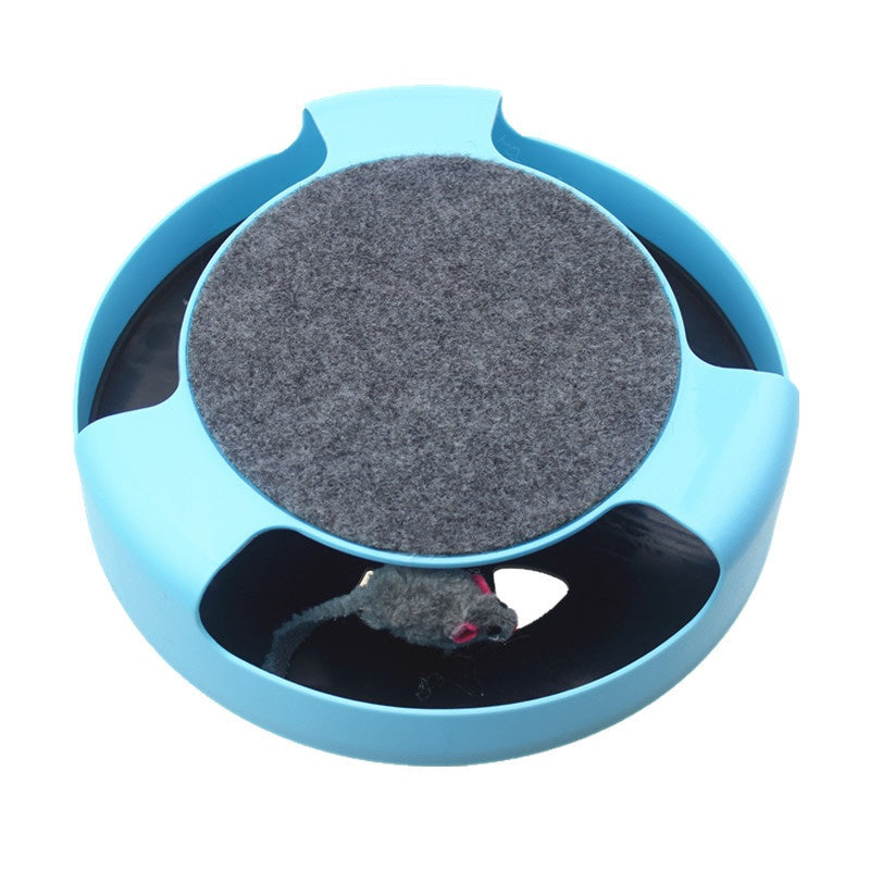 Interactive Spining Cat Toy with Scratchpad