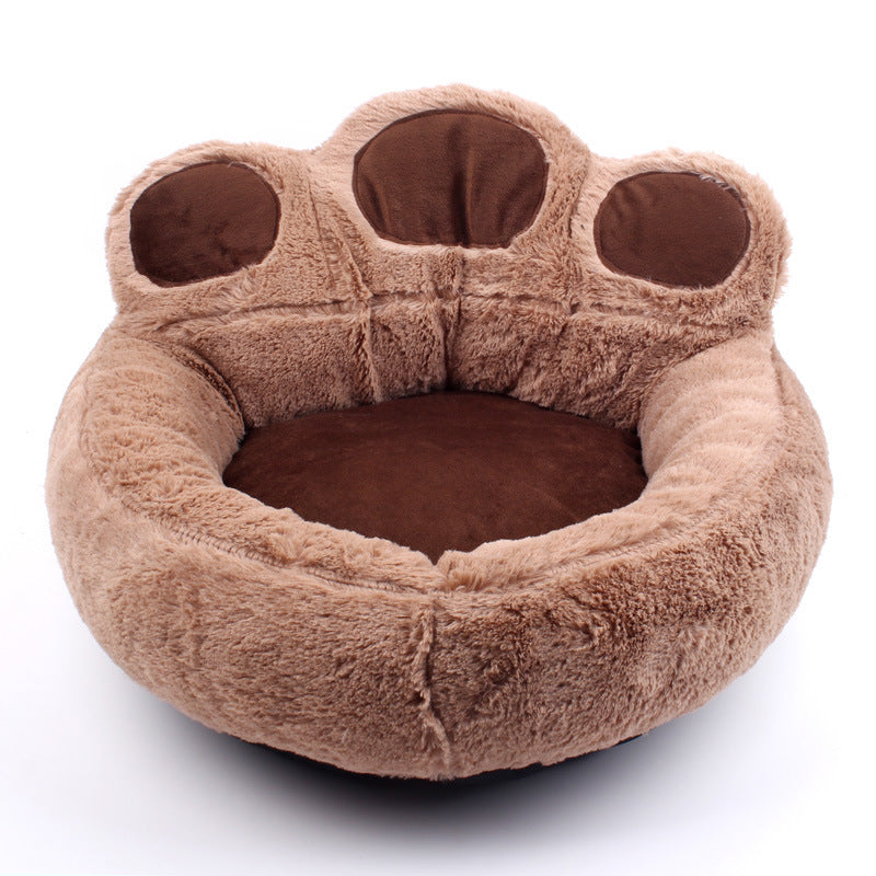 Paw Pet Bed - Dog & Cat Round Bed