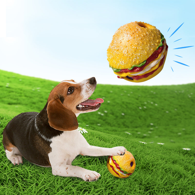 Dog Sound Ball Toy - Burger
