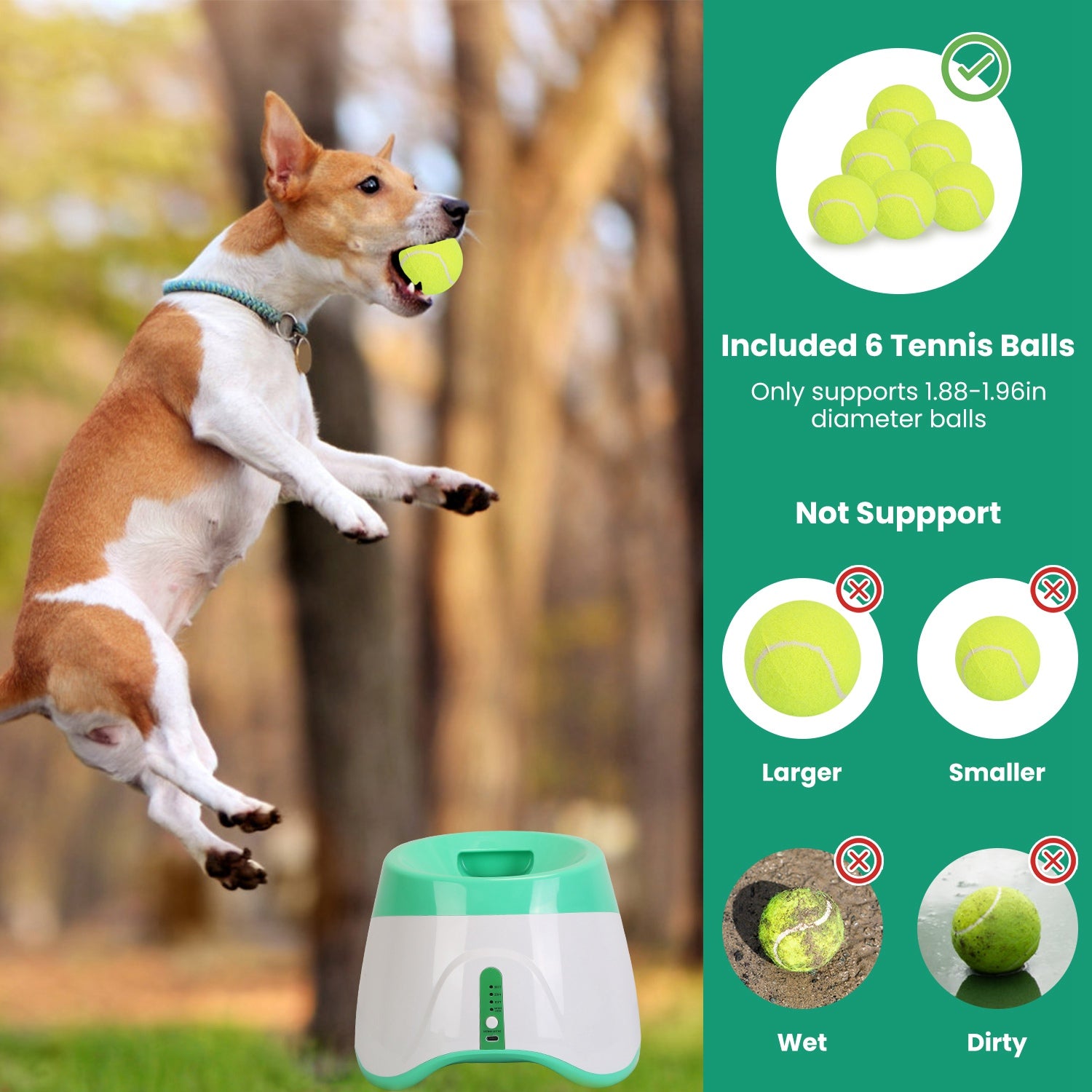 Automatic Dog Ball Launcher with Adjustable Distance (only ships inside USA)