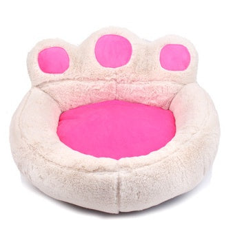 Paw Pet Bed - Dog & Cat Round Bed