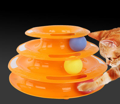4 Level Tower Ball Track Turntable Toy