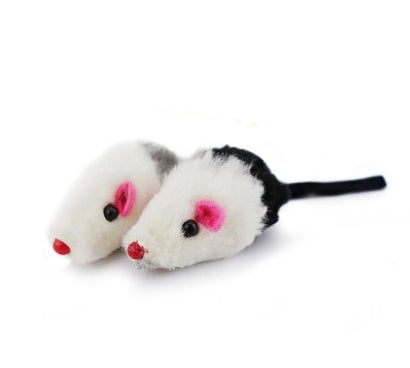 5pcs Fake Mouse Rabbit Skin Mouse Cat Toy