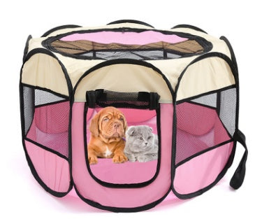 Folding Octagonal Pet Fence Oxford Cloth Cat And Dog Kennel