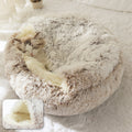 Round Semi-closed Plush Pet bed