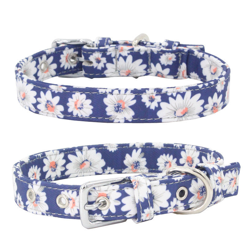Pet Collar Double Layer Colorful Fabric Dog Collar