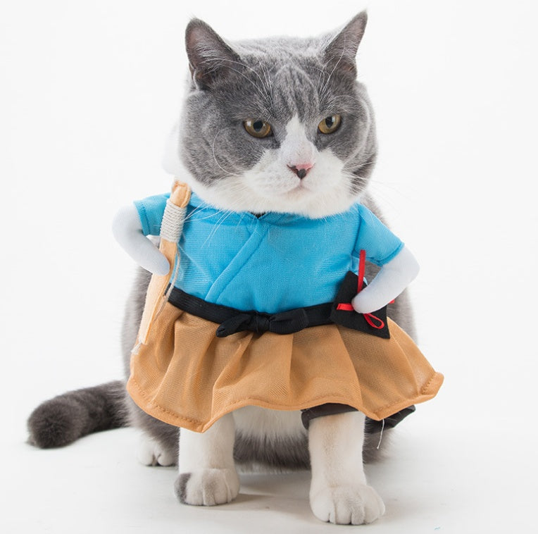 Funny Costume Uniform Suit Party Clothing For Cat Cosplay Clothes