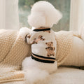 V-neck Striped Vest - Dog & Cat Sweater Preppy Style Winter Warm Clothes