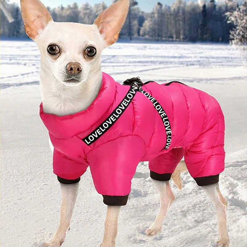 Thick Windproof Four-leg Pet Parka