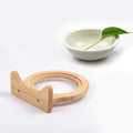 Pet Ceramic Bowl Solid Wood Stand Pet Elevated Bowls