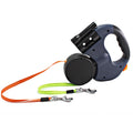 Dual Headed Pet Leash with Flashlight Bag Box Automatic Retractable Traction Rope