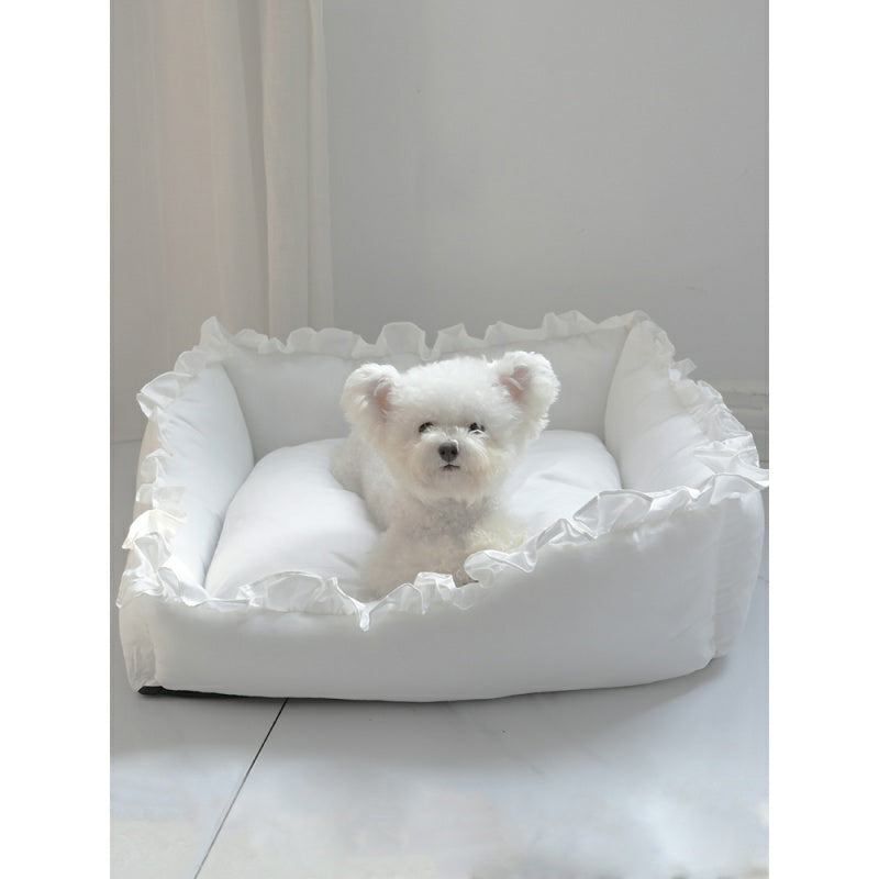 Super Comfy Princess Dog Bed Sofa Pet Kennel for Small Dogs & Cats Teddy