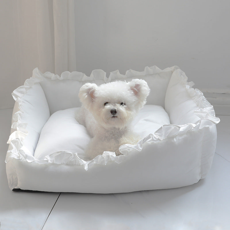 Super Comfy Princess Dog Bed Sofa Pet Kennel for Small Dogs & Cats Teddy