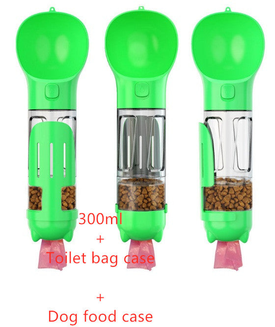 3 in 1 Dog Water Bottle - Feeder Bowl - Bag Storage