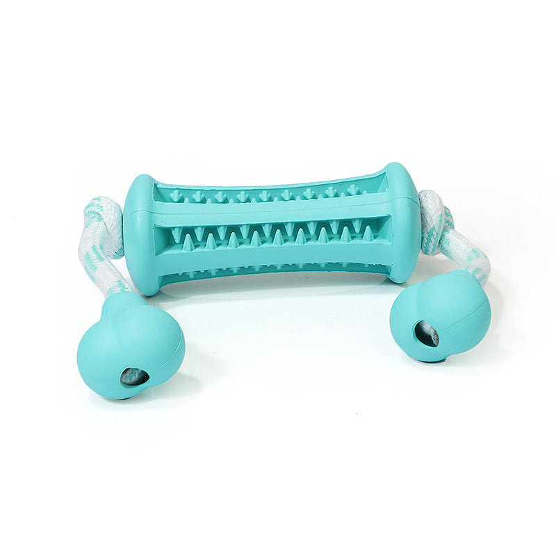 Dog Rubber Toy - Molar Teeth Cleaning Rod Wears The Rope