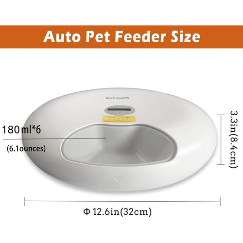 Automatic Pet Feeder - 6 Meals Wet or Dry