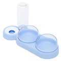 Double Cat Food Bowl with Water Fountain Raised Stand