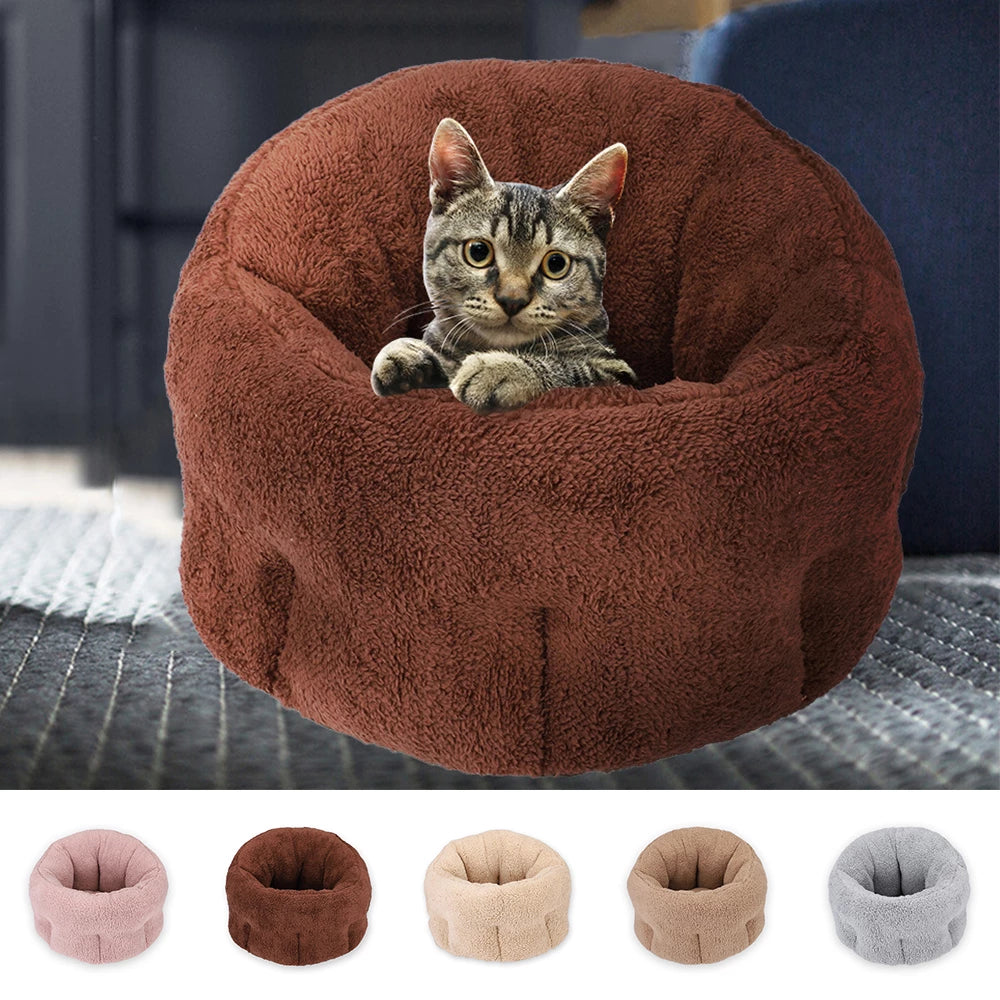 Warm Cotton Calming Pet Donut Bed