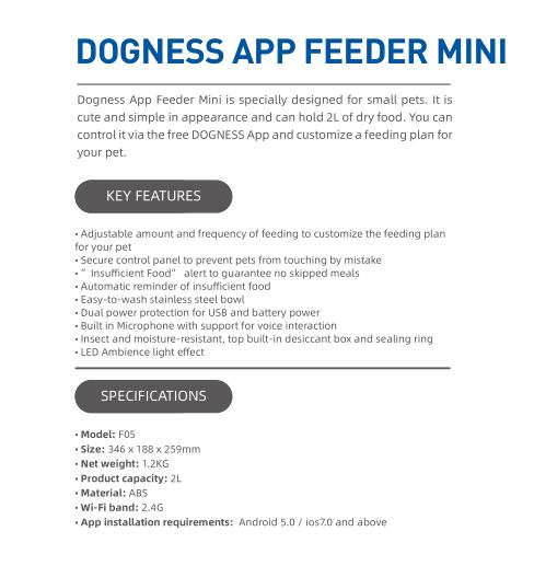 2L Automatic WiFi Smart App Feeder Food Dispenser for Small Dogs and Cats