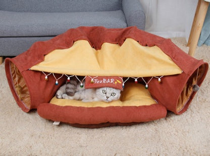 Cat Matcha Park Passage Tunnel Toy and Nest
