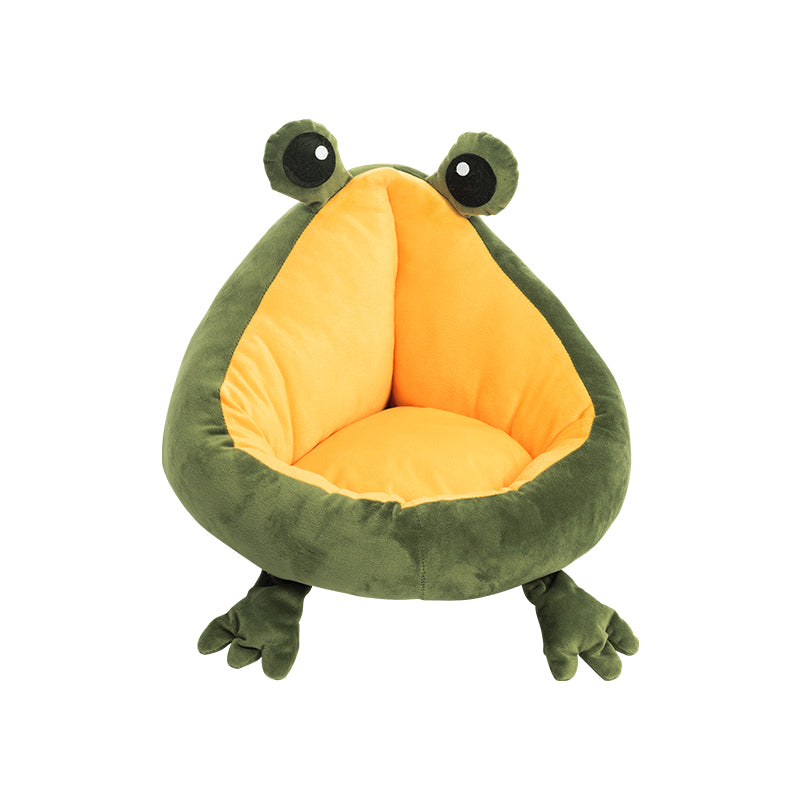 Frog Nest Cat Bed - Winter Warm Semi-Enclosed Pet Bed
