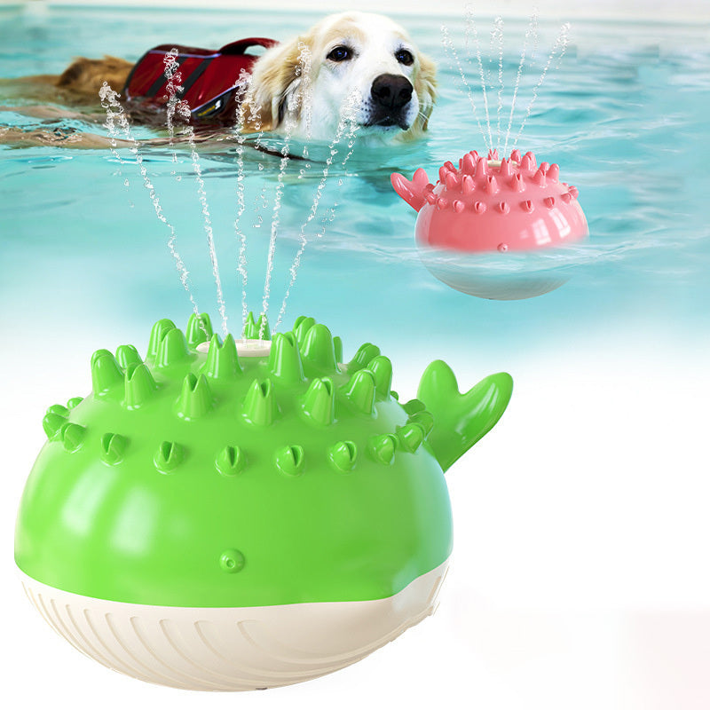 Electric Water Floating Swimming Bathing Water Spray Dog Toy