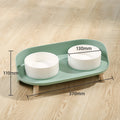 Ceramic Cat Bowl Protect Cervical Vetebra Double Bowl