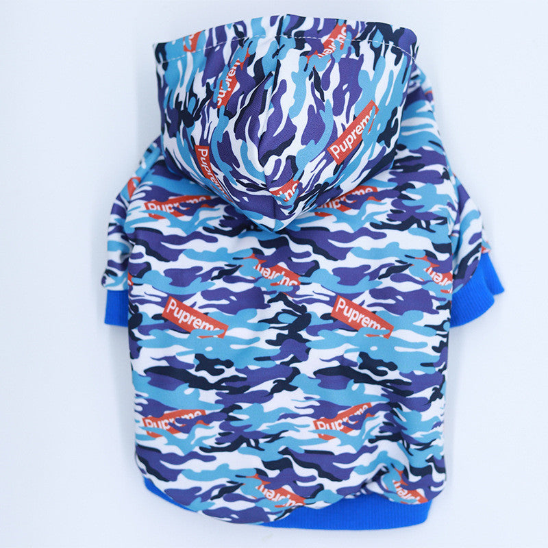 Pet Clothing Camouflage Pet Hoodie With Print Pet Outfit