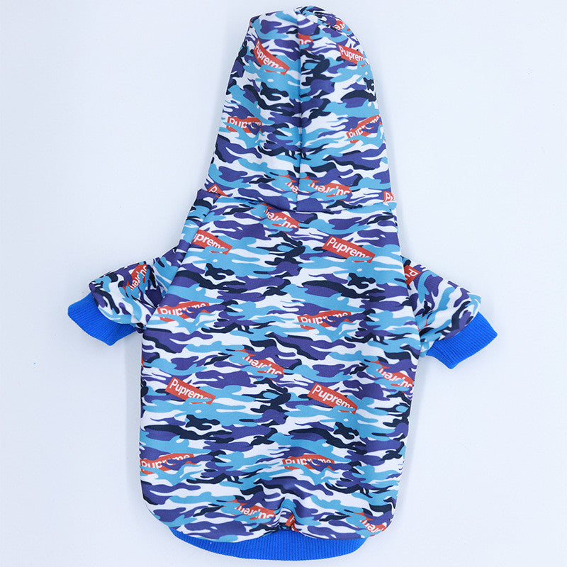 Pet Clothing Camouflage Pet Hoodie With Print Pet Outfit