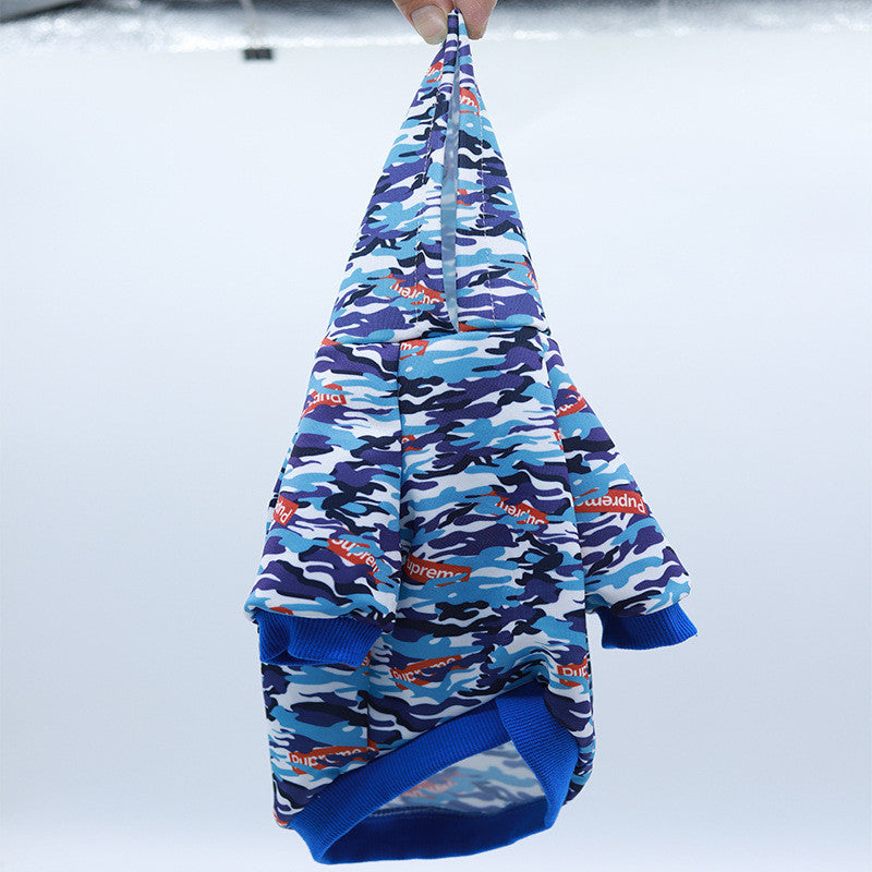 Pet Clothing Camouflage Pet Hoodie With Print Pet Outfit