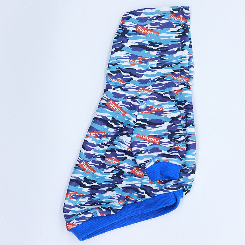 Pet Clothing Camouflage Pet Hoodie With Print Pet Outfit