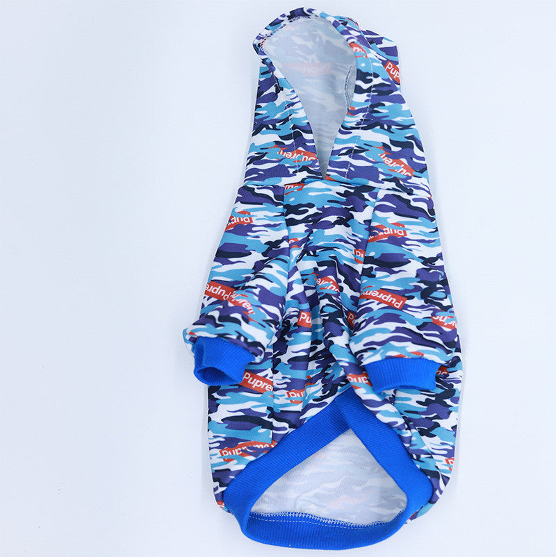 Pet Clothing Camouflage Pet Hoodie With Print Pet Outfit