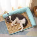 Bamboo Fiber Sleeping Mat - Summer Cooling Pad Dog Bed