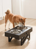 Elevated Pet Food Stand Stainless Steel Bowls