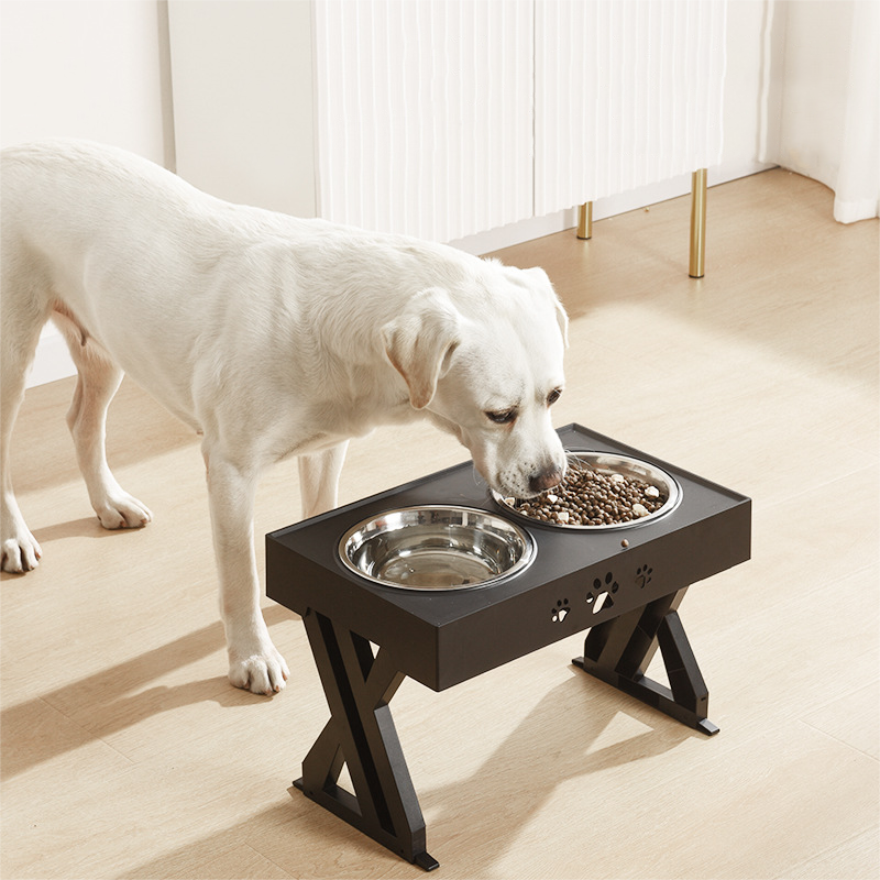 Elevated Pet Food Stand Stainless Steel Bowls