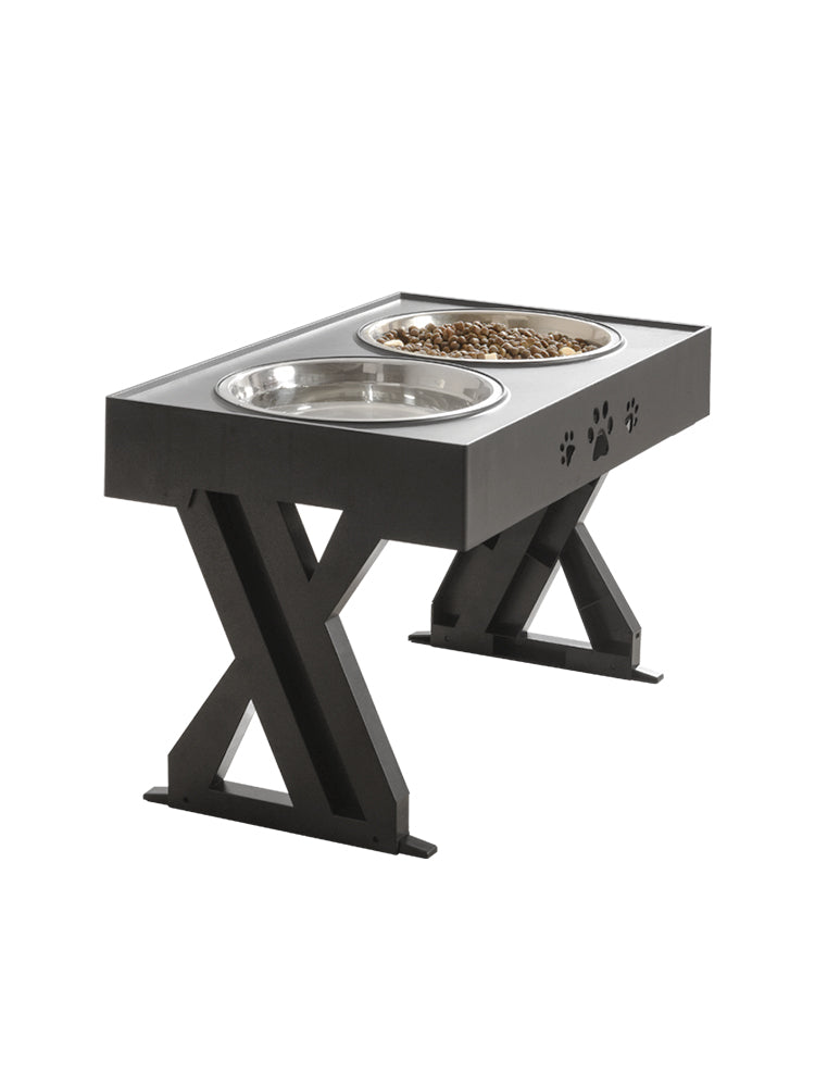 Elevated Pet Food Stand Stainless Steel Bowls