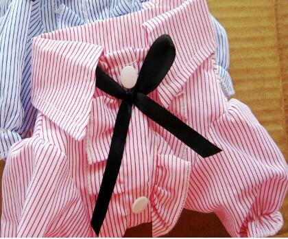 Bubble Sleeve Bow Tie Pet Shirt Pet Clothes Dog Clothes