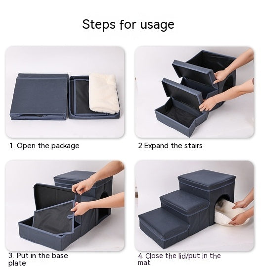 Cat Kennel Cage Multifunctional Dog Stairs Upper Bed Sofa Puppy Climbing Pet Supplies